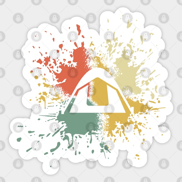 CAMPING INK SPLASH Sticker by ONSTROPHE DESIGNS